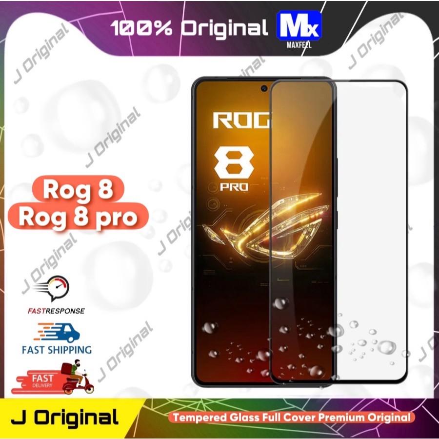 Maxfeel กระจกนิรภัย Rog Phone 8 Rog Phone 8 Pro Full Cover Premium