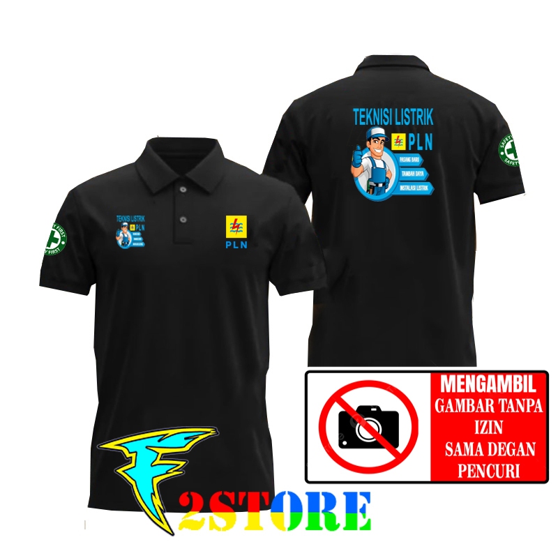 เสื้อยืดคอปกรุ่นเสื้อยืด Keah ELECTRICITY TECHNICIAN NEW INSTALLATION - POWER ADDING - PLN F2ASTORE 