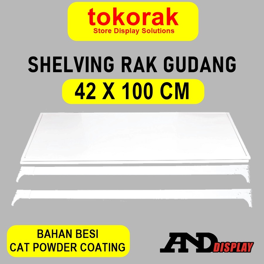 BOLTLESS L IRON WAREHOUSE RACK. 40 X P.100 CM SHELVING ANDDISPLAY