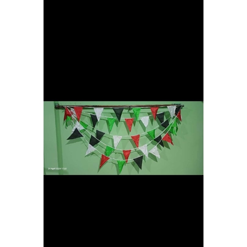 PALESTINE TRIANGLE FLAG CLOTH 5 เมตร