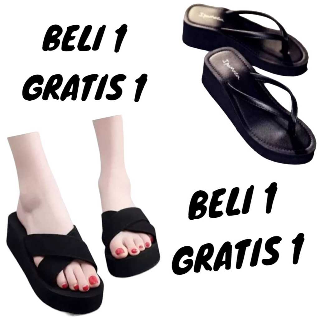 BUY ONE GET ONE ฟรีรองเท้าแตะ IPOMEA WEDGES ฟรี CROSS WEDGES
