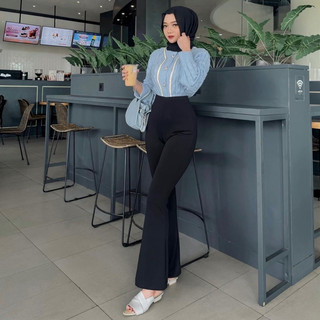 Flare Pants - Highwaist Flare Pants - Highwaist Kulot Cutbray Wanita