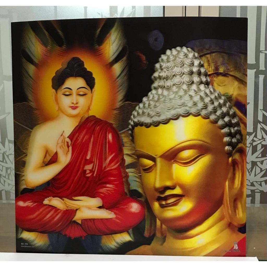 5D GOLD BUDDHA PICTURE ขนาด 39.5x39.5 ซม. (PxH) พร้อมกรอบสม่ําเสมอ