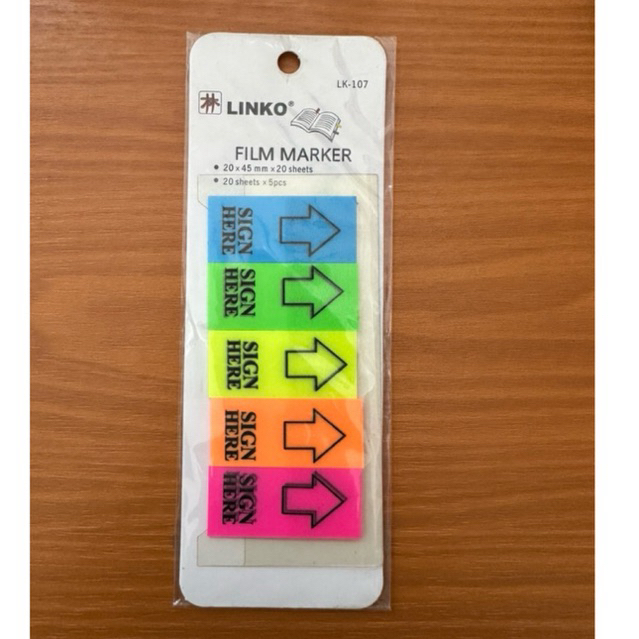 LDO LK-107 Sign Here วัสดุพลาสติก / Stick Note / Sticky Note / Notes Stick