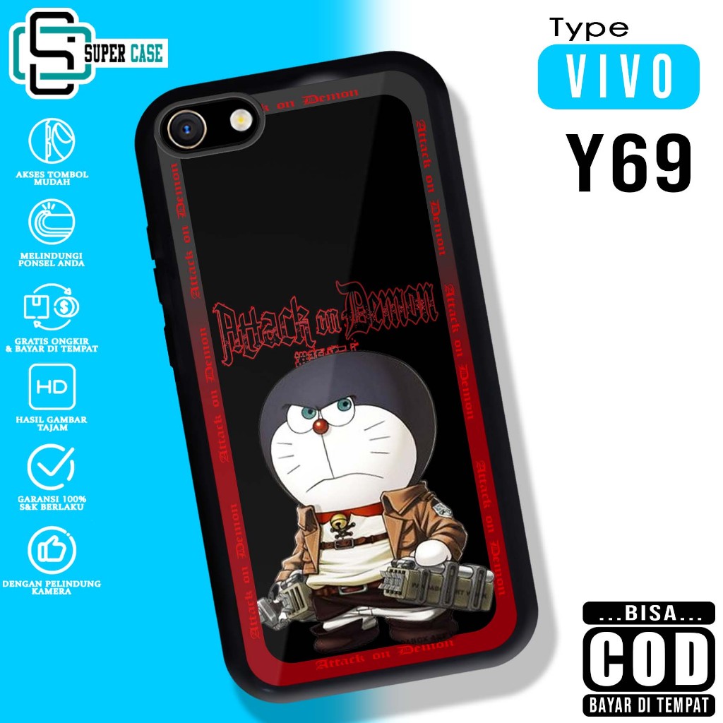 VIVO Y69 SuperCase Motif Case [DUN] เคสมือถือกระจกเคลือบเงาแบบกําหนดเอง Softcase กระจกเคลือบเงา CAN 