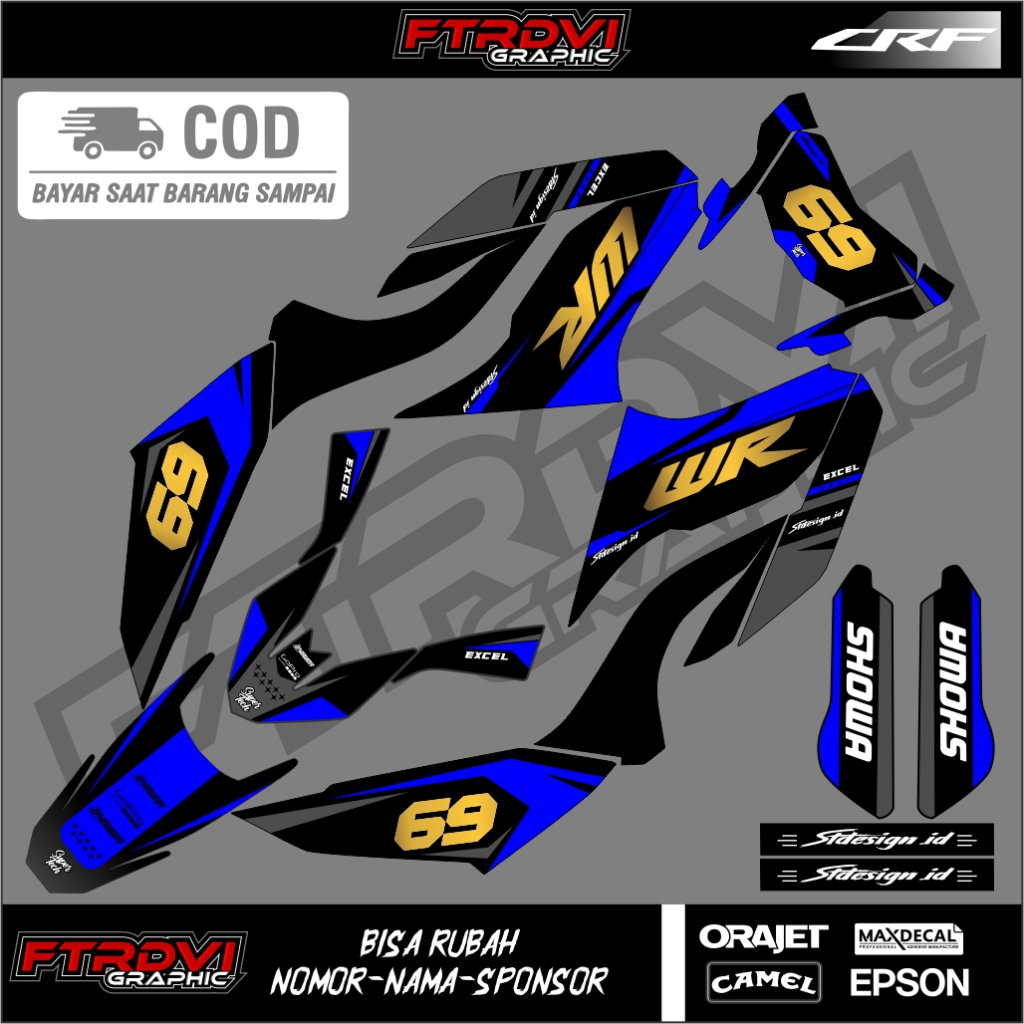 รูปลอก WR155 Full Body Variation Decal WR Supermoto รถจักรยานยนต์สติกเกอร์อุปกรณ์เสริม Yamaha WR 155