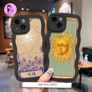 CUSTOM THE SUN TAROT สีดํา WAVE SOFTCASE สําหรับ A03 CORE A03S A04 A7 A8 A9 A11K Y12S Y15 Y15S 9 PRO