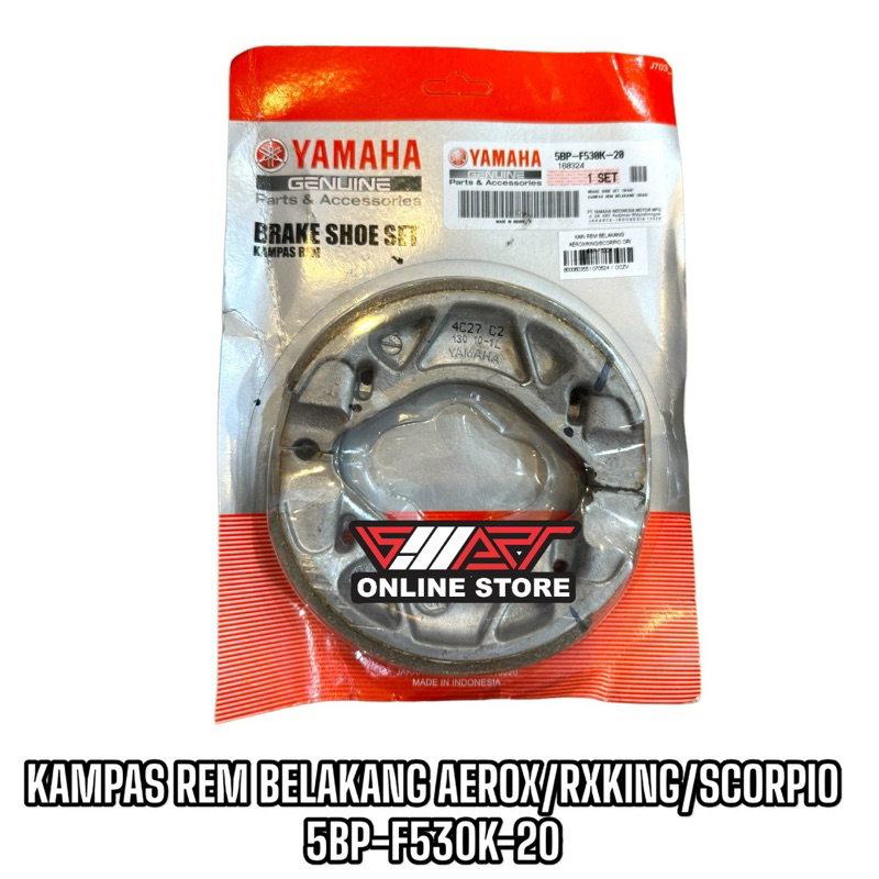 ผ้าเบรกหลังสําหรับ AEROX, RXKING, SCORPIO ORIGINAL 5BP-F530K-20