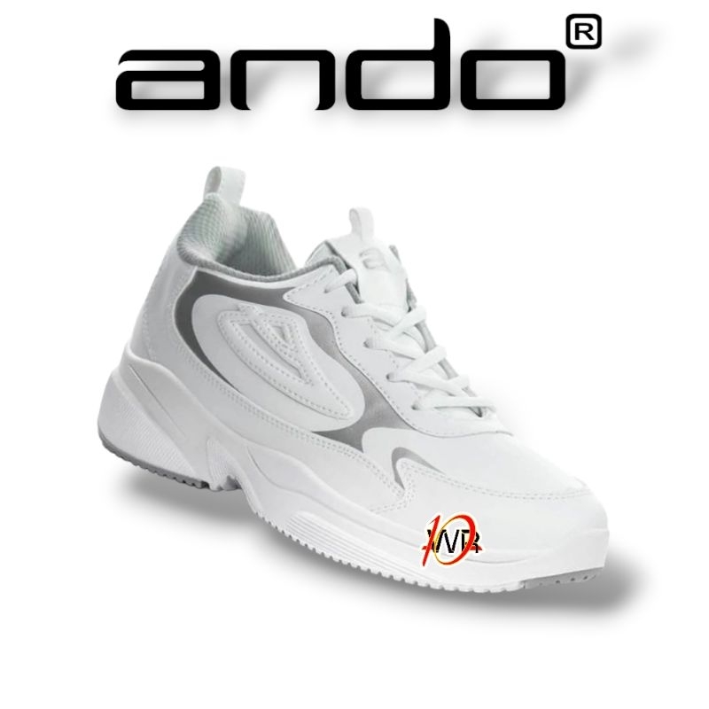 รองเท้าผู้หญิง ANDO GUMMY สีขาวและสีดํา 37-40