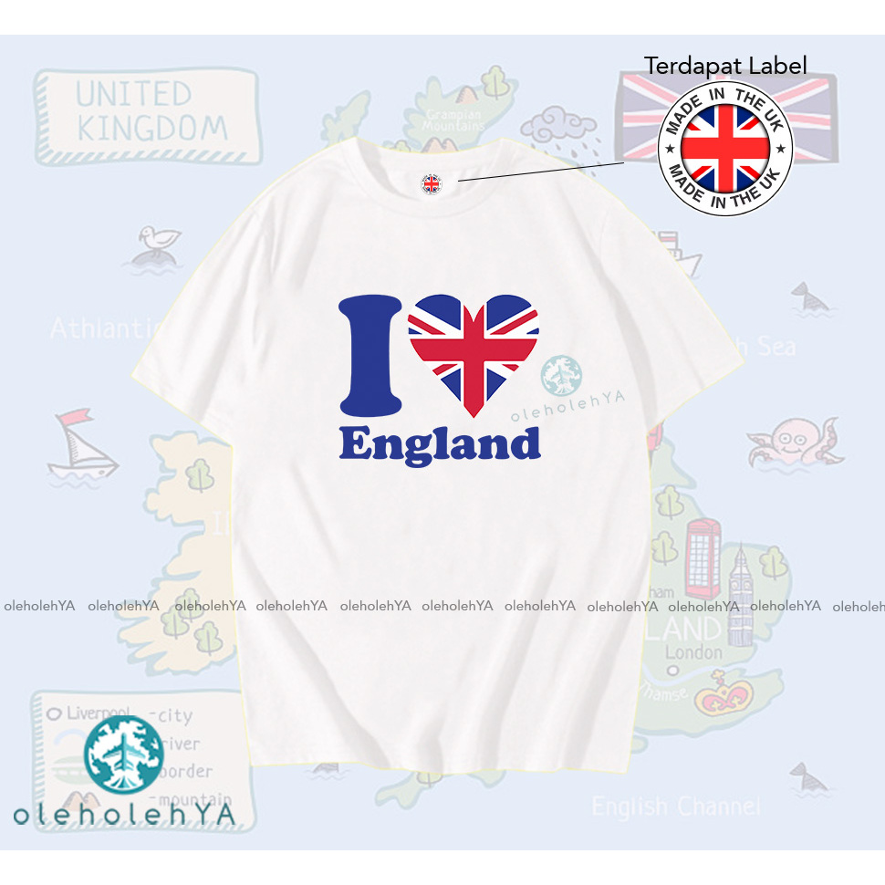 TYPE 3 England - เสื้อยืด ENGLAND SOUVENIR - PREMIUM TAG LABEL MADE IN ENGLAND - เสื้อผ้า Cambridge 