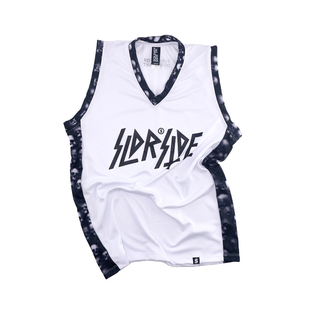 CODE C24P Soldierside Jersey Basketball สีขาวสีดํา OURIGHT MB128