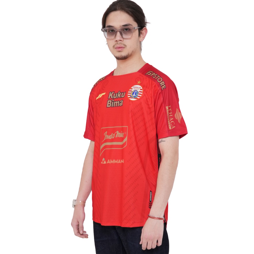 MERAH CODE G53O Persija Jersey Supporter Version Home Kit Player 223 สีแดง
