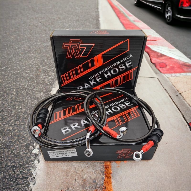 สายเบรกคาร์บอน Nmax non ABS TDR TR7 รุ่นแข่งชุดหน้าและหลังคุณภาพสูง