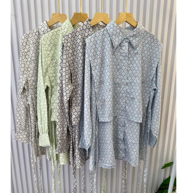 ARUNA เสื้อเบลาส์สไตล์เกาหลี Nuna