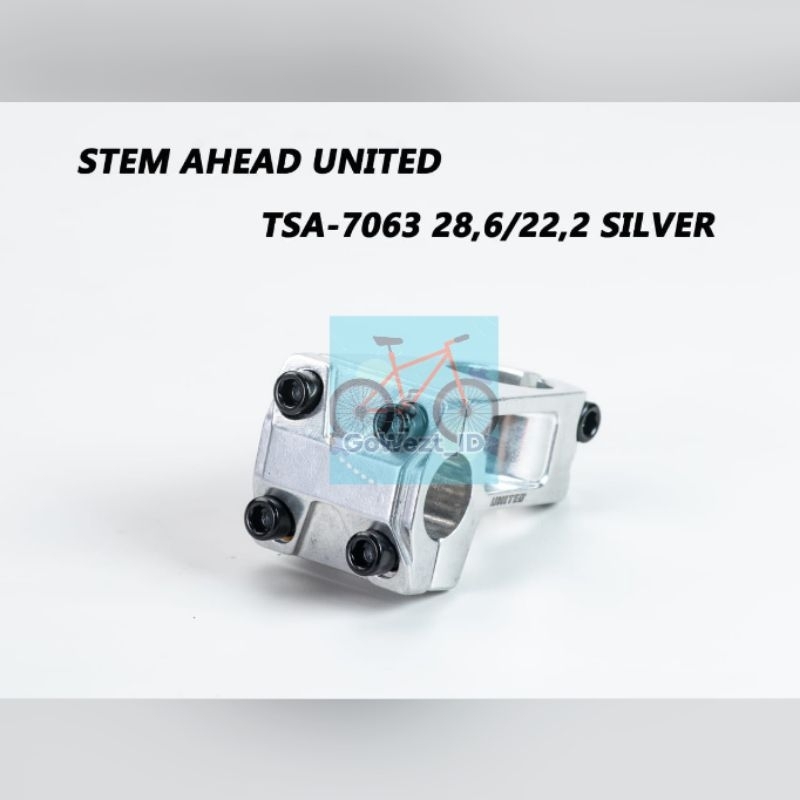 United Alloy Oversize Silver BMX ก้านยึดแฮนด์จักรยาน | คุณภาพสูง