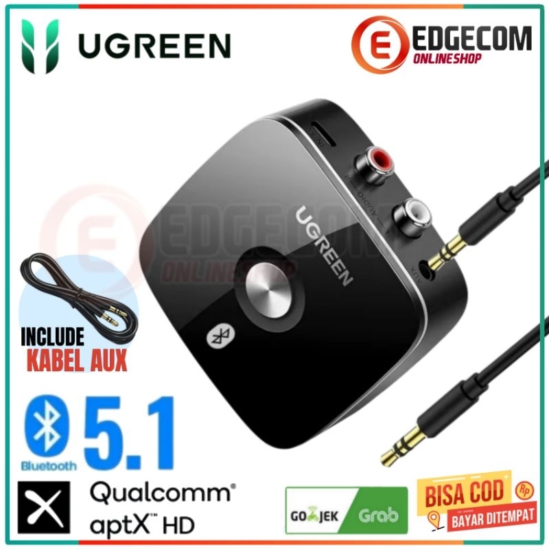 Ugreen Wireless Bluetooth Receiver V5.1 APTX 2RCA 3.5 มม.AUX อะแดปเตอร ์ ไร ้ สาย 40759