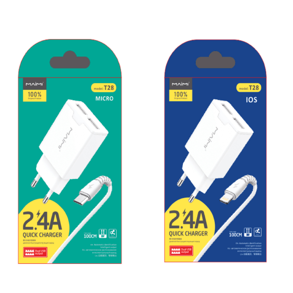 SMARTCHARGER KIT MAIMI-T28-DUAL USB- DATA CABLE X39