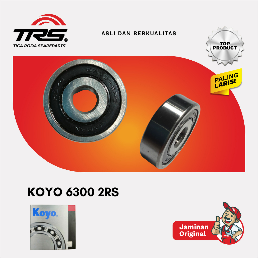 [TRS] LAKER BEARING KOYO 6300 2RS ORIGINAL KOYO