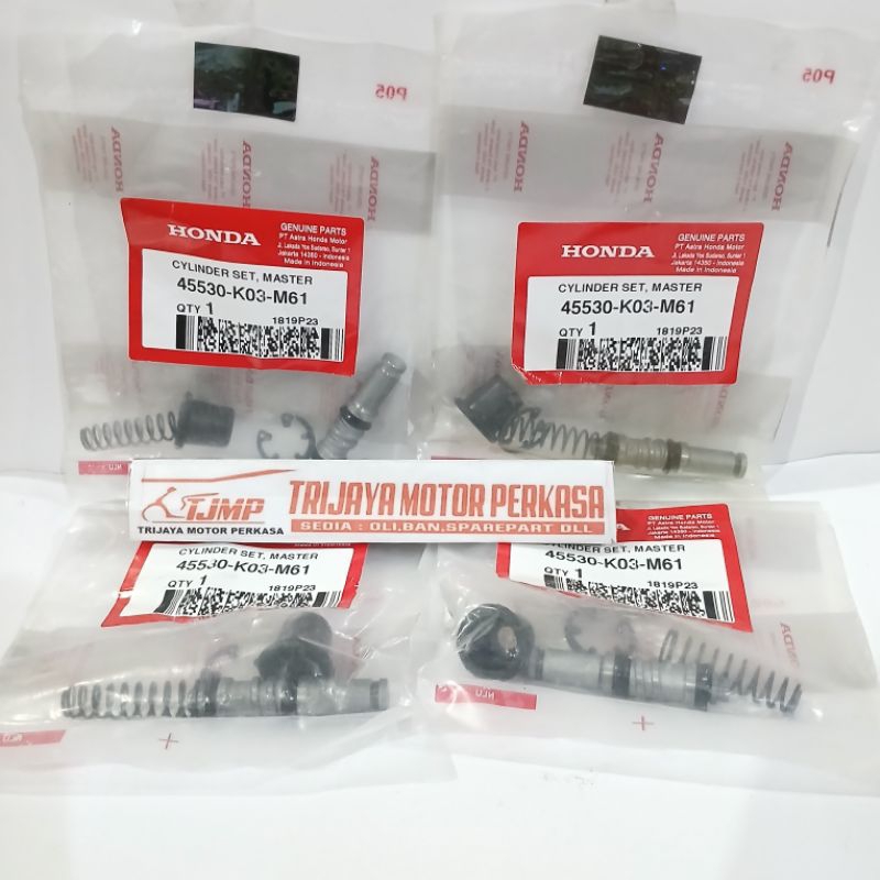 (45530-K03-M61) CYLINDER SET MASTER BRAKE KIT AM 100 % ORIGINAL - SUPRA X 125 FI, BEAT ESP K81, PCX,