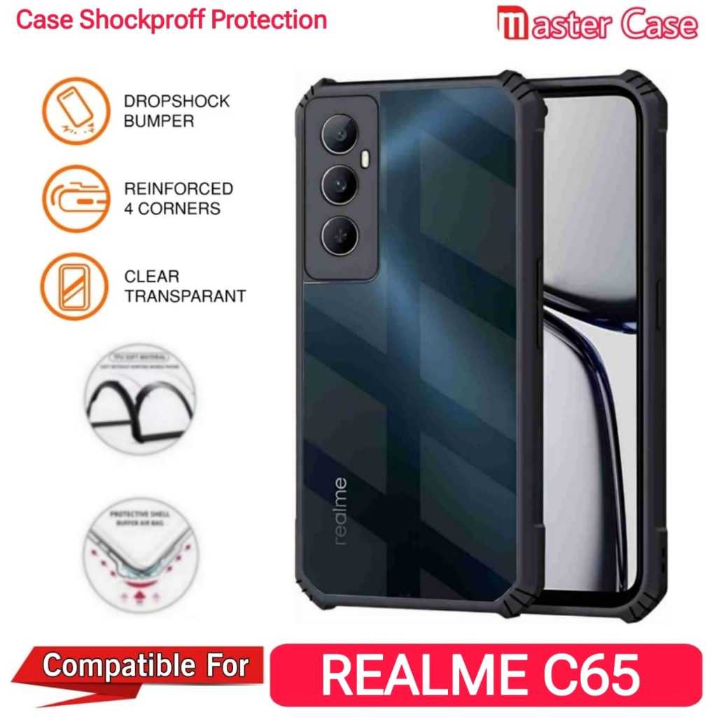 REALME C65 เคสใสป้องกันกล้องกันกระแทก