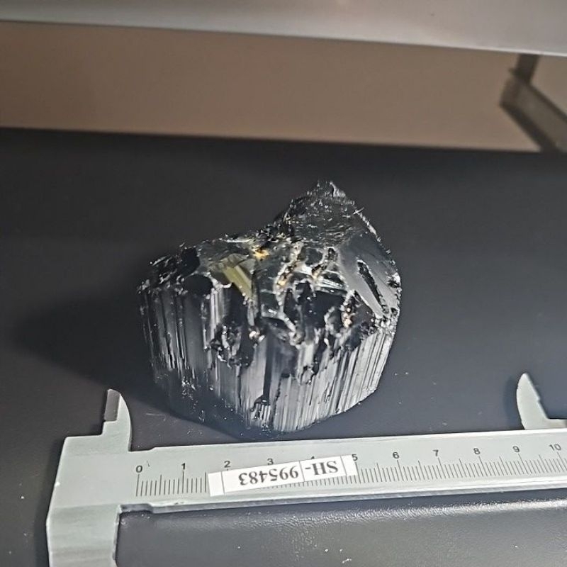 Black TOURMALINE MINERAL ROYAL VIVID BLACK ของแท้ NATURAL STONE