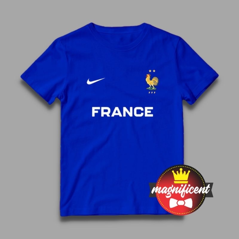 FRANCE WORLD CUP เสื้อยืดโลโก้ใหม่ / เสื้อยืด FRANCE / เสื้อยืด FRANCE FOOTBALL / FRANCE TSHIRT