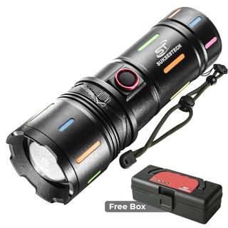 Suksestech Senter Zoom In Out Aluminium Free USB Type C Flashlight 4 Mode XA-B706