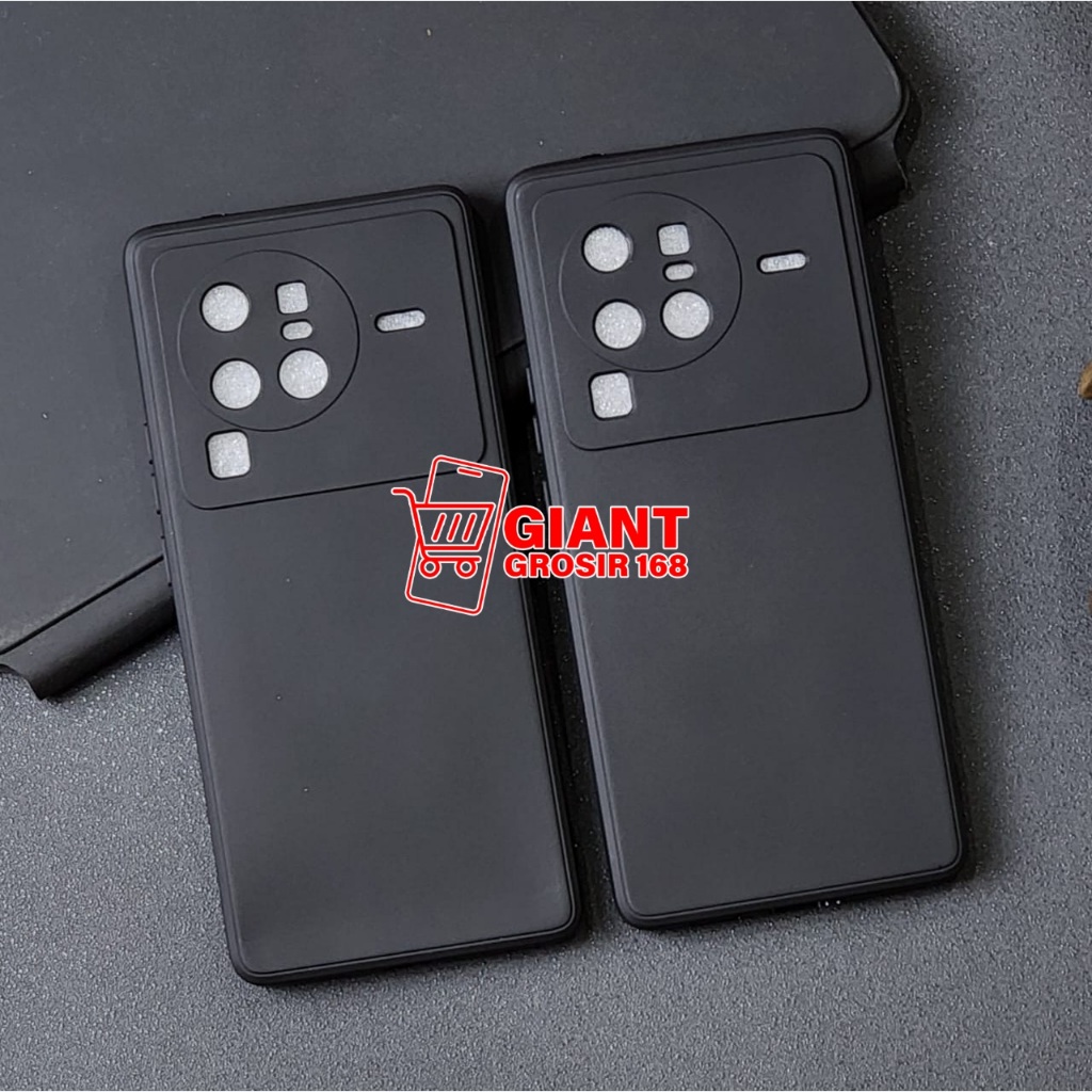 เคส Vivo X80 Pro Macaron Black Silicone Matte Black Vivo X80 Pro