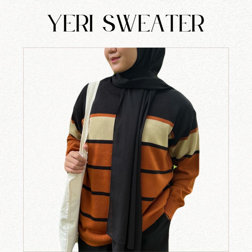 Kaneesha YERI Knit Sweater - Warm Tone Sweater ผู้ชายผู้หญิง (Unisex) วัสดุถักระดับพรีเมียม