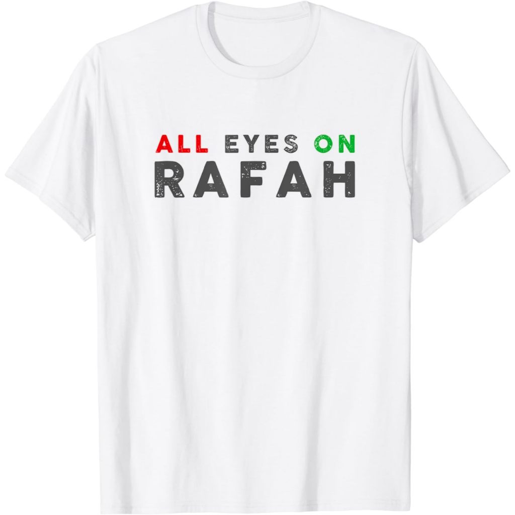 เสื้อยืดผู้ใหญ่ all eyez on rafah T-Shirt4