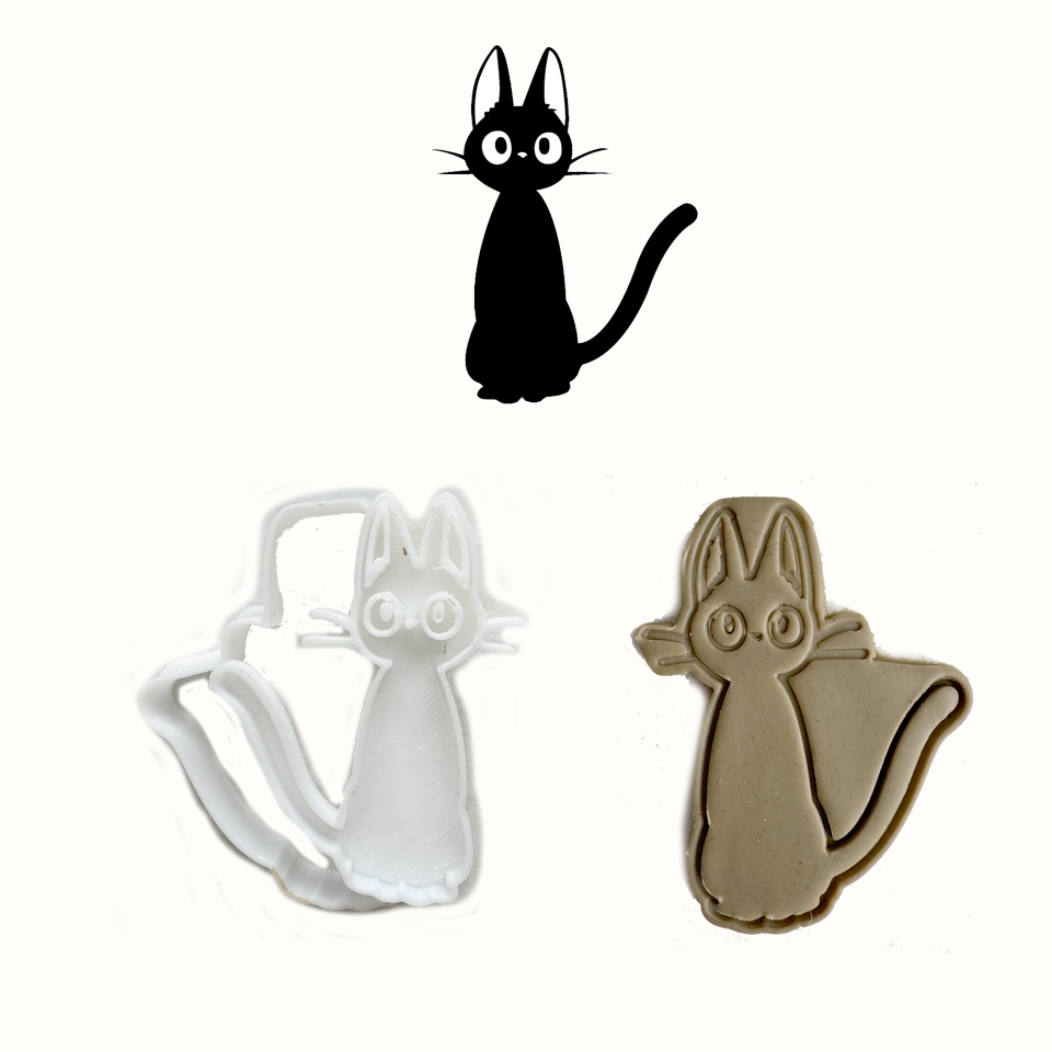 แสตมป์เครื่องตัดคุกกี้ jiji cat ghibli แม่พิมพ์เค้ก