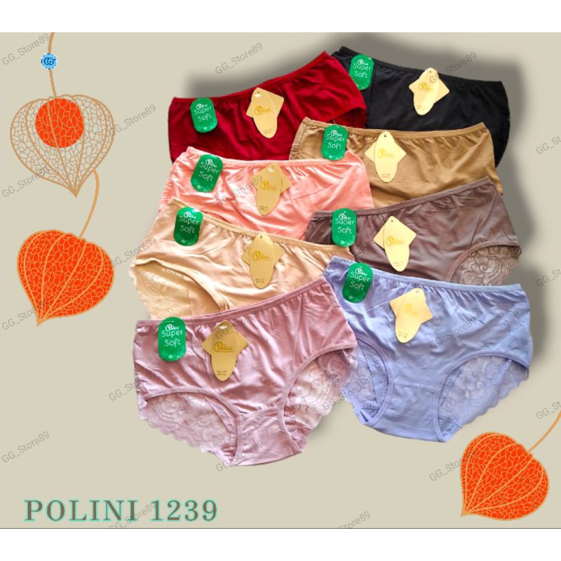 Katun POLINI กางเกงชั้นใน ผ้าฝ้าย พรีเมี่ยม สําหรับสตรี ไซซ์ L XL XXL 665 667 1240 1282 1292