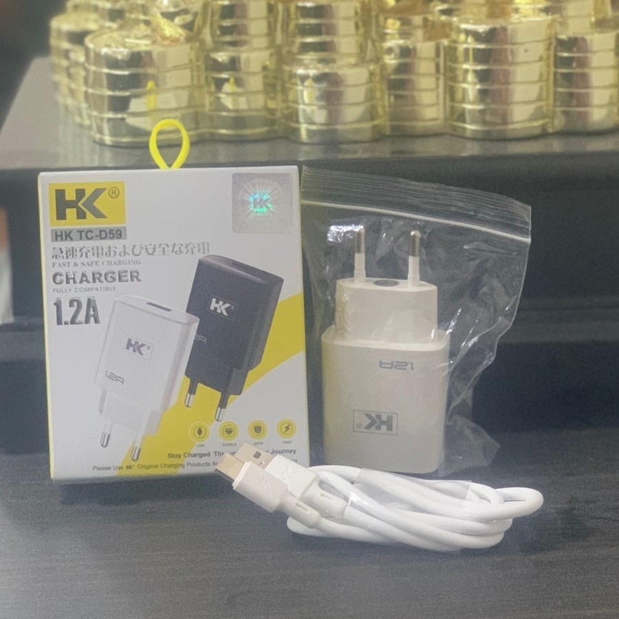 HK TC-D59 และ D78 HANDPHONE CHARGER BATOK 1 USB 1.2A + สายเดิม MANTUL