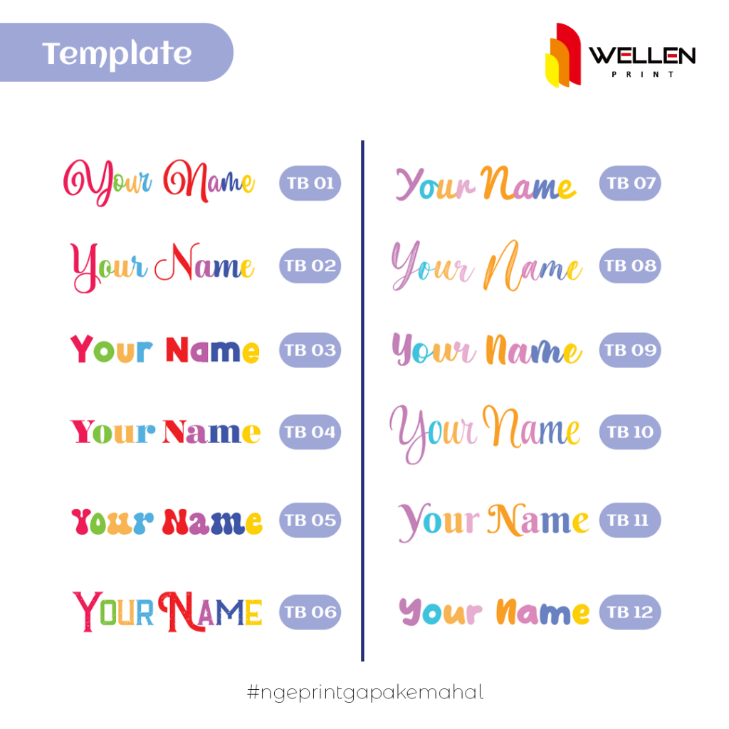 Gantungan Wellen Print – พิมพ์แท็กกระเป๋าชื่ออะคริลิค / พิมพ์พวงกุญแจอะคริลิคกระเป๋านักเรียน