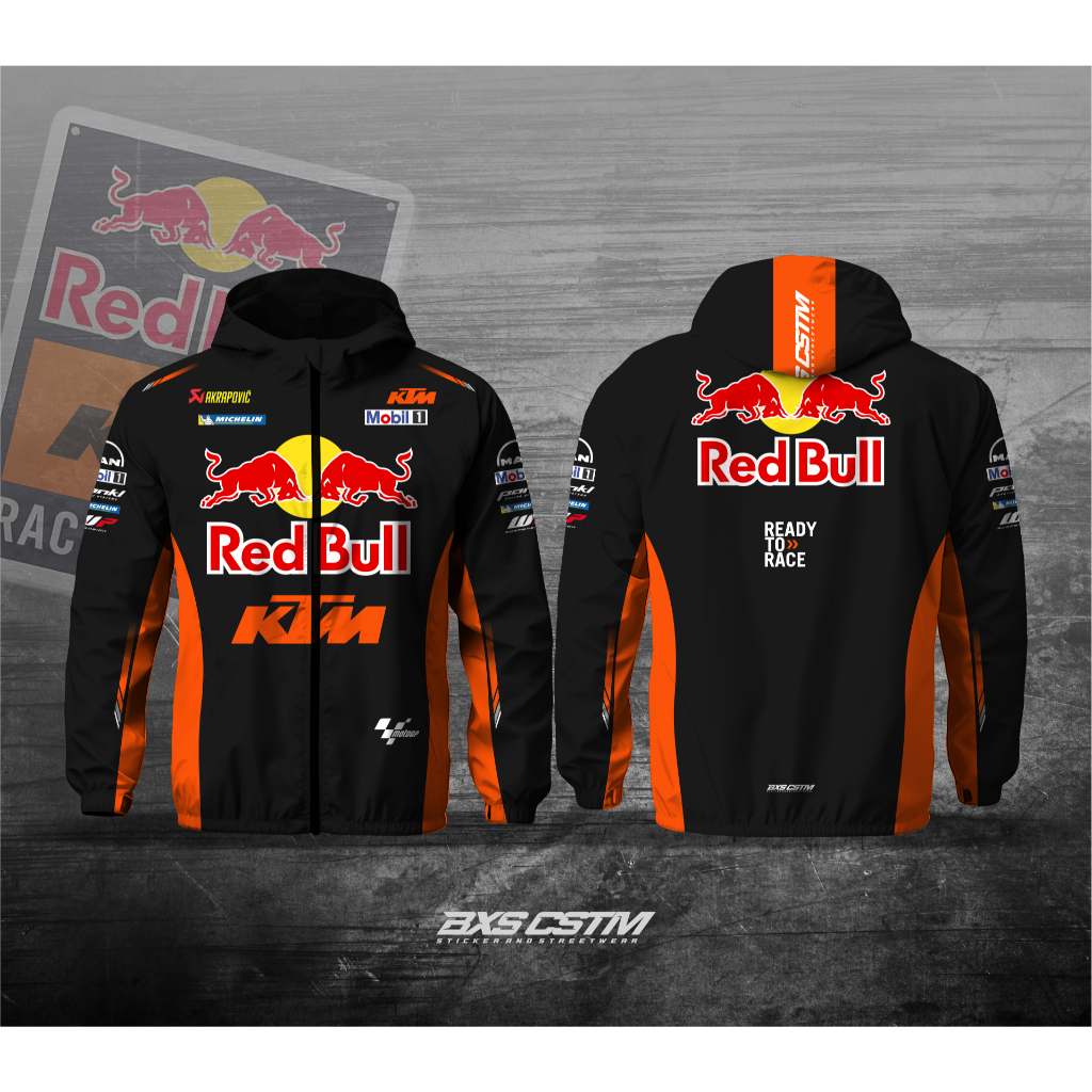 JAKET MOTOPHONE พิมพ์เต็ม LIVERY KTM RACING FACTORY JAKET TOURING SUNMORI RIDING ขนาดใหญ่ XXS-6XL