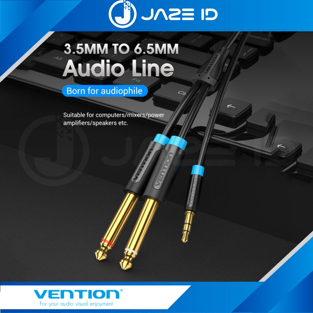 Vention Aux Splitter Cable 3.5mm Male to 2x 6.5mm Male Mic 2M 3M 5M