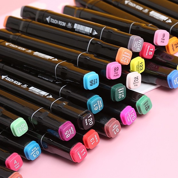 HJ6 24 ชิ้น TOUCH ART MAKER GRAPHIC ART MAKER PEN COLOR เครื่องหมายสี 24 ชุด FS