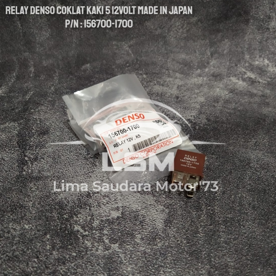 RILEY DENSO Brown RELAY 5 ขา 12VOLT 156700-1700 MADE IN JAPAN