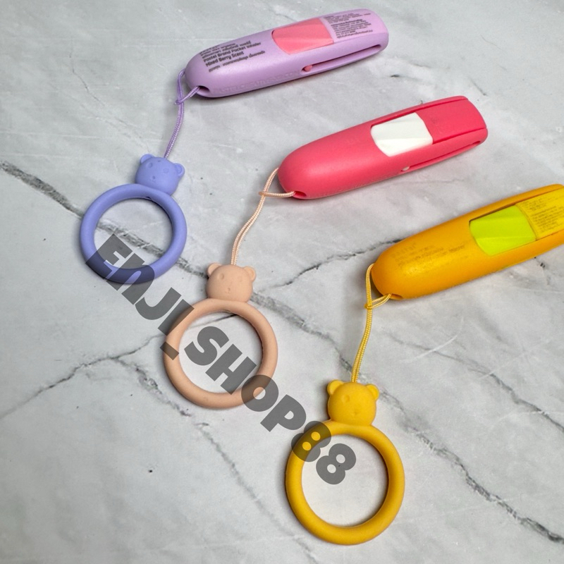 SILICONE RING CUTIE KITTY & BEAR PASTEL INHALER ACCESSORIES