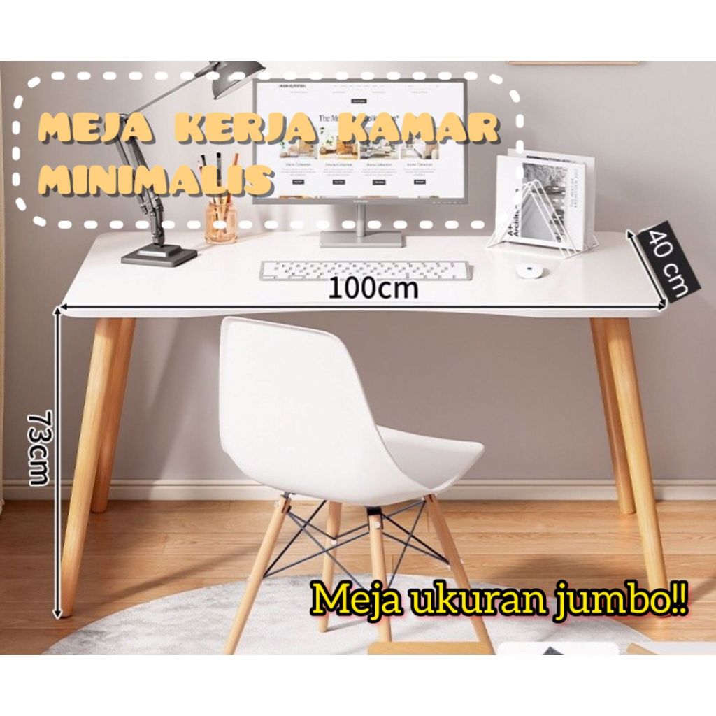 โต๊ะทํางานสไตล์มินิมอล 100x40 80x40 60x40 โต๊ะทํางานศึกษาสํานักงานเขียนคอมพิวเตอร์แล็ปท็อปห้องนอน