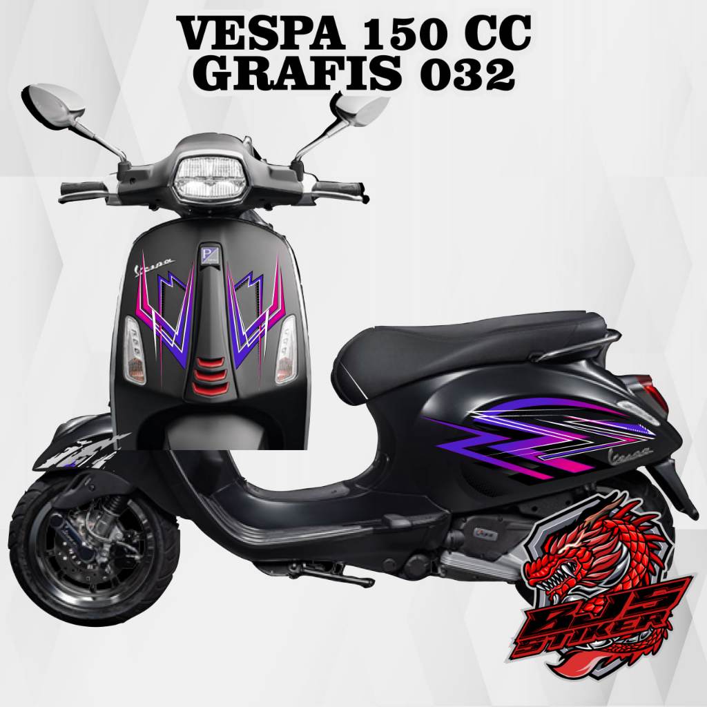 Vespa Primavera Sprint 150 สติ๊กเกอร์กราฟิก ลาย 032