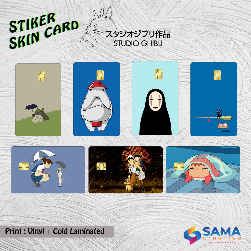 Studio Ghibli - สติ๊กเกอร์สกินการ์ด - Vinyl ATM Debit, บัตรเครดิต, Emoney, Flazz, สติ๊กเกอร์การ์ด Access Ghibli Series