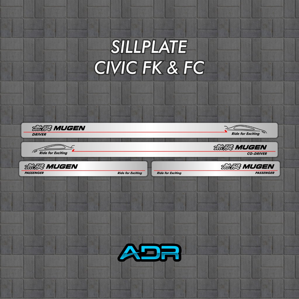 ธรณีประตู Honda Civic Turbo Hatchback FK ซีดาน FC Mugen Type R