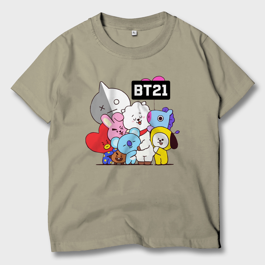 Kpop BTS BT21 เสื้อยืดเด็ก BT21 เสื้อเด็กชายหญิง BT21-04