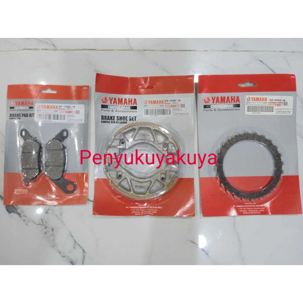 5D9 / 3C1 ด้านหน้าด้านหลังเบรค PADS แพคเกจ YAMAHA VEGA ZR JUPITER ZR VIXION MX MIO J ฟรี OLD 5D9 CLU