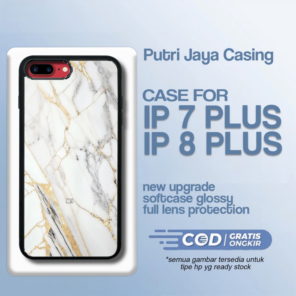 เคส Ip 7 plus / ip 8 plus ล่าสุด - Xiaomi Ip 7 plus / ip 8 plus - Marble Motif - Premium Glossy Hard