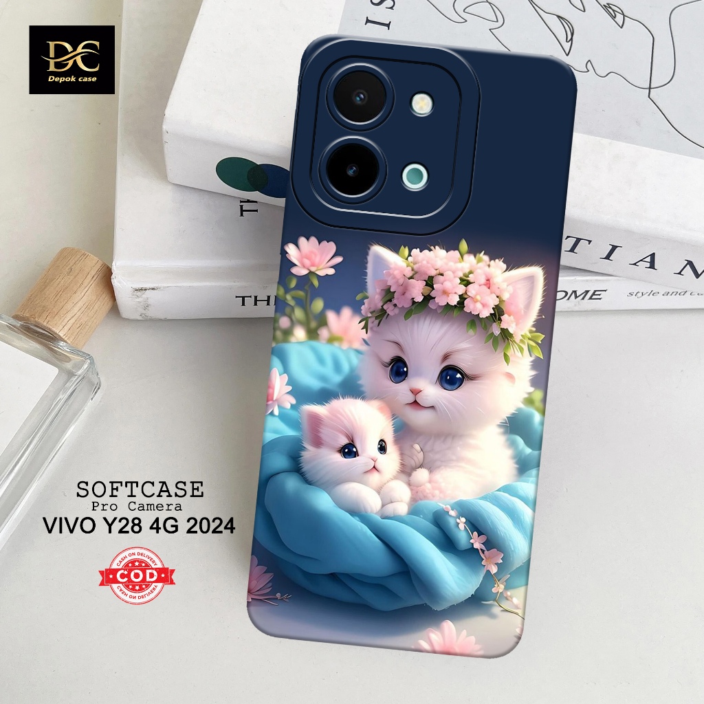 เคส VIVO Y28 4G 2024 - Softcase VIVO Y28 4G 2024 - เคสแฟชั่น Cat - VIVO Y28 4G 2024 - Softcase Pro C
