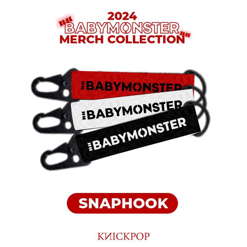 BABYMONSTER SNAPHOOK KEYCHAIN MERCH BY KNICKPOP
