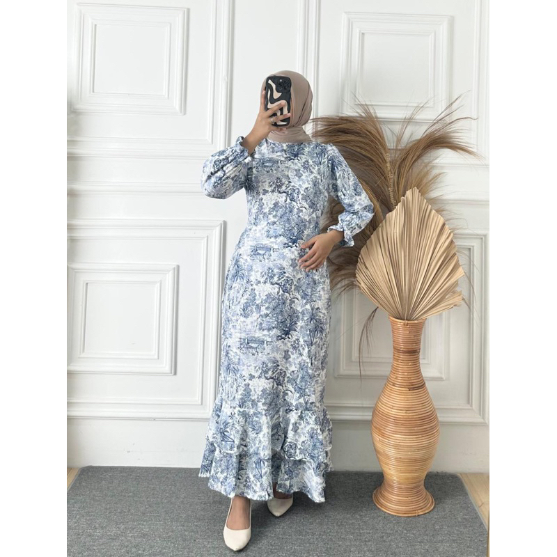 Tq88indonesia แฟชั่นผู้หญิงล่าสุด / DIORA MAXI / Contemporary Floral Gamis