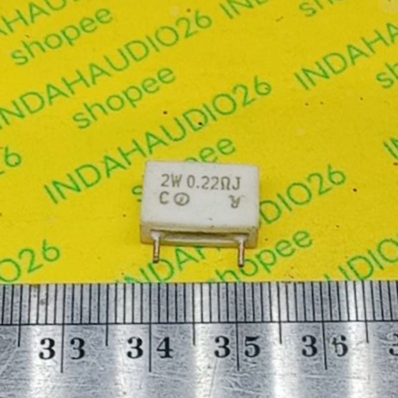 0R22 2W ตัวต้านทานแบบแบน 0.22 โอห์ม 0.22 โอห์ม ชอล์ก 2 วัตต์ 2 วัตต์ 2 วัตต์ nobel 2 w